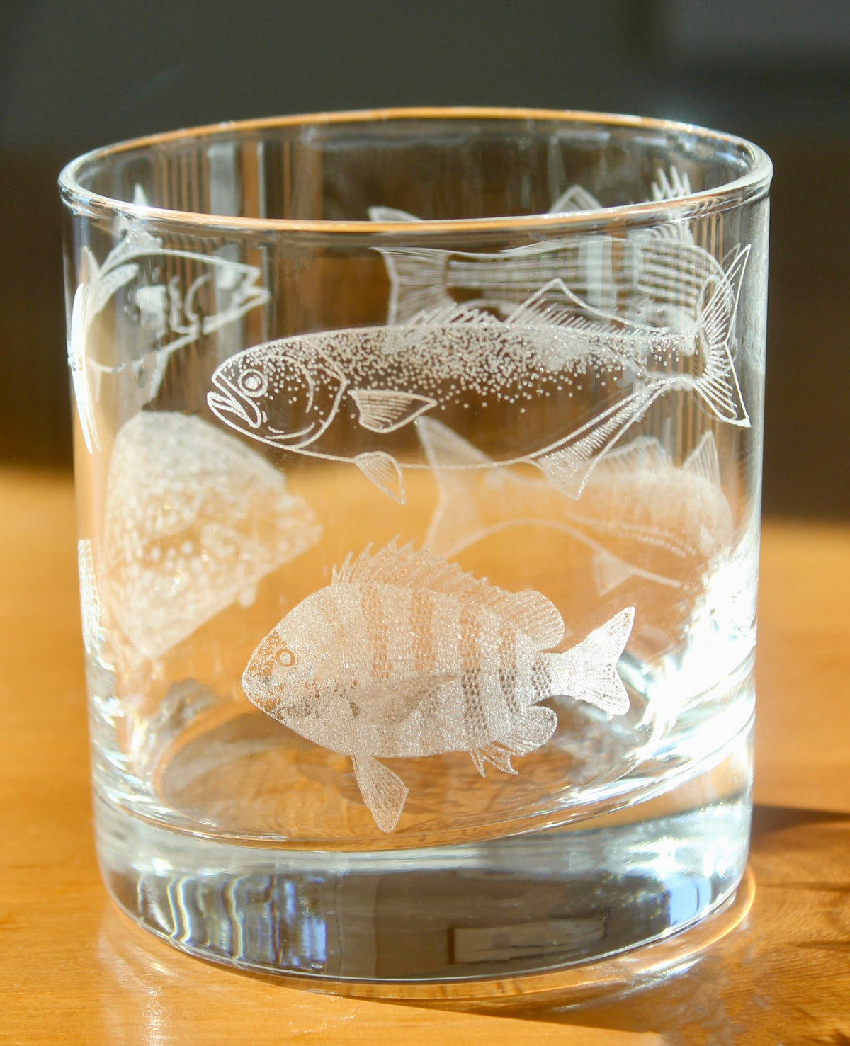 Gulf Coast Slam Fish Glass - Laser Engraved Glasses - Gift for Fisherman