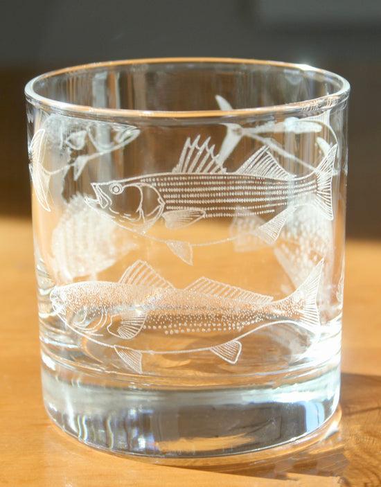 Gulf Coast Slam Fish Glass - Laser Engraved Glasses - Gift for Fisherman