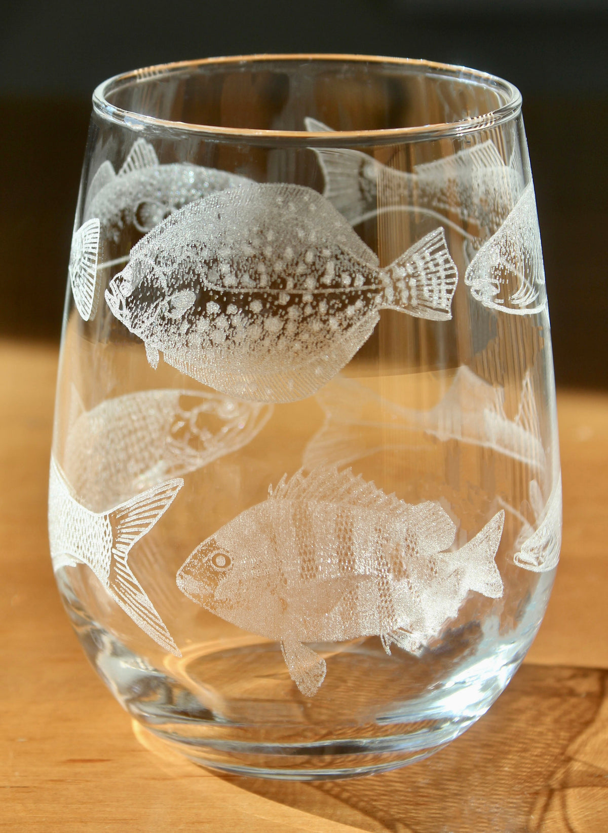 Gulf Coast Slam Fish Glass - Laser Engraved Glasses - Gift for Fisherman