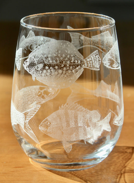 Gulf Coast Slam Fish Glass - Laser Engraved Glasses - Gift for Fisherman
