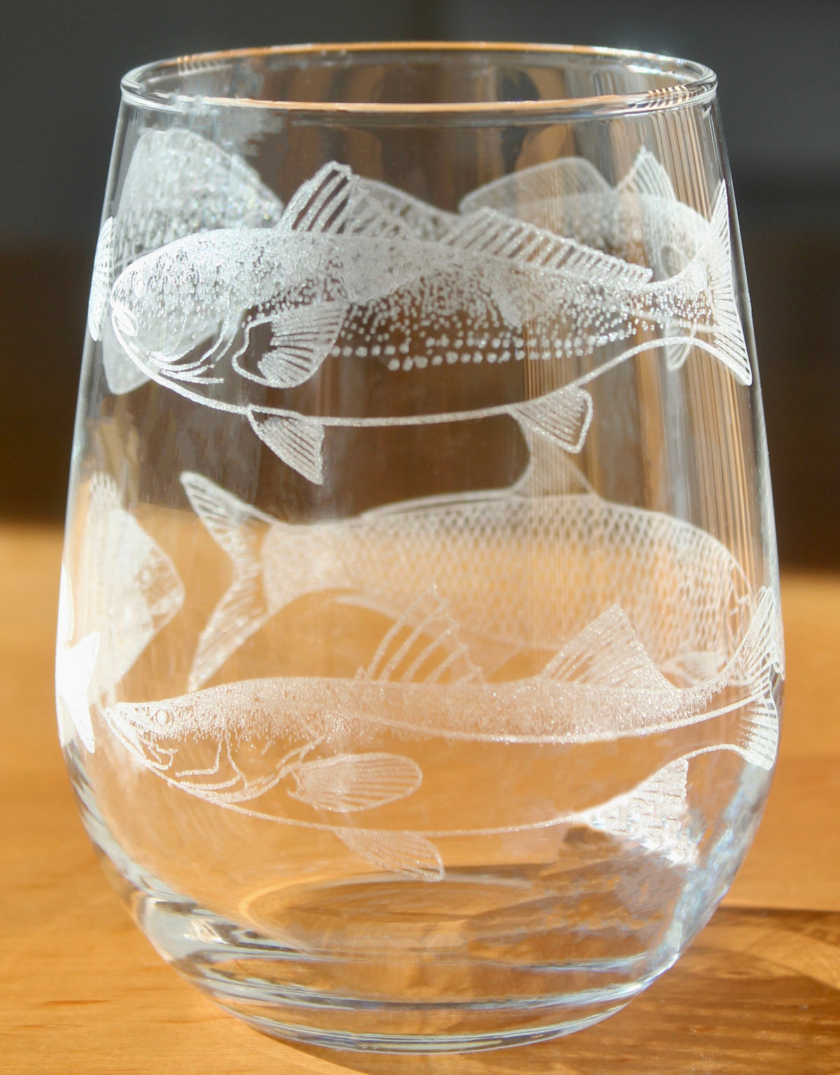 Gulf Coast Slam Fish Glass - Laser Engraved Glasses - Gift for Fisherman