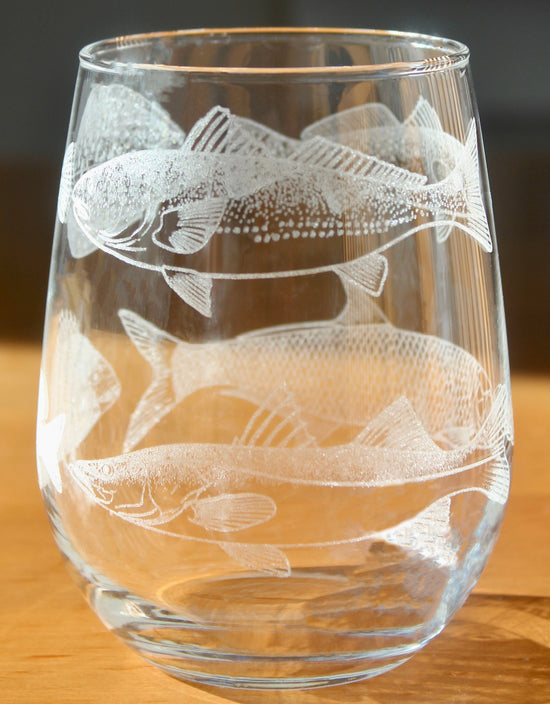 Gulf Coast Slam Fish Glass - Laser Engraved Glasses - Gift for Fisherman
