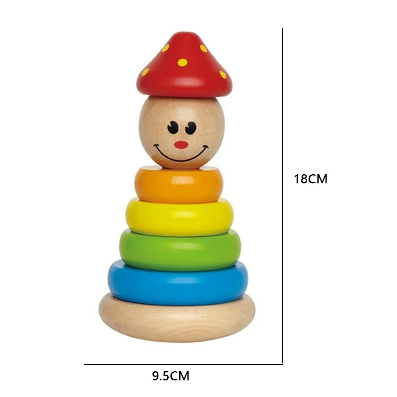 Wooden Montessori Animal Puzzles for Toddlers - Colorful 3D Cartoon Early Learning Educational Toy