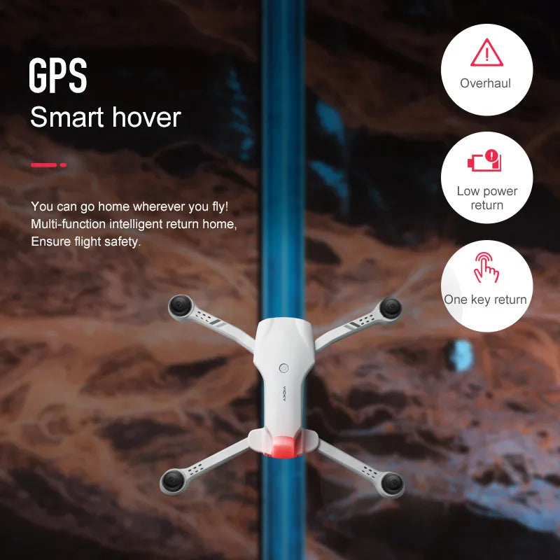 4K HD Dual Camera RC Drone – GPS/WIFI FPV with 2km Real-Time Transmission