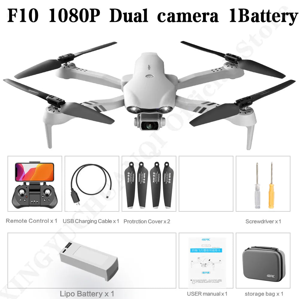 4K HD Dual Camera RC Drone – GPS/WIFI FPV with 2km Real-Time Transmission