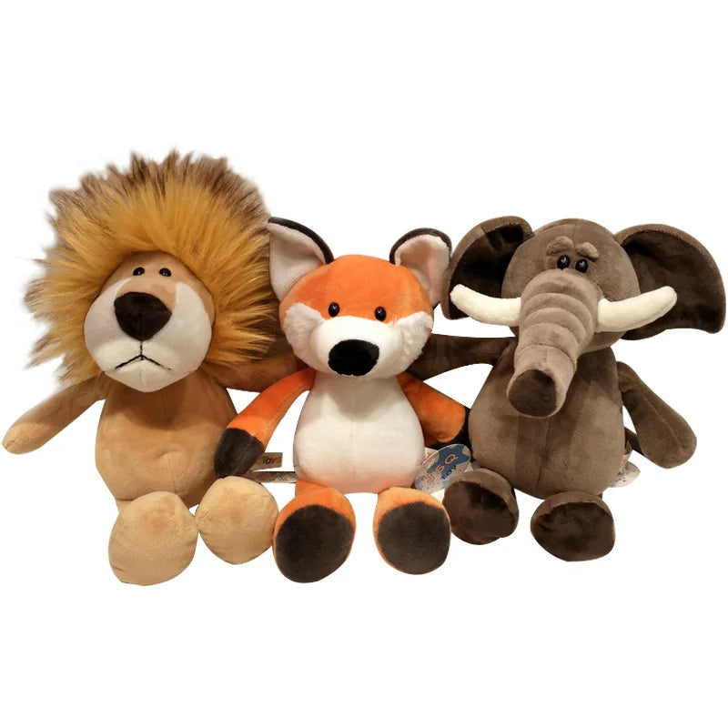 Stuffed Forest Animal Plush Toys – Lion, Tiger, Elephant & More