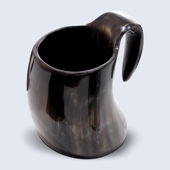 Real Buffalo Horn Whiskey Mug – Rustic Horn Cocktail Cup, 5 Oz (3 Inch)