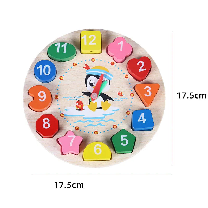 Wooden Montessori Animal Puzzles for Toddlers - Colorful 3D Cartoon Early Learning Educational Toy