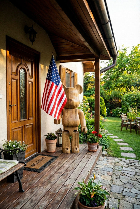 Handcrafted Wooden Bear Sculpture