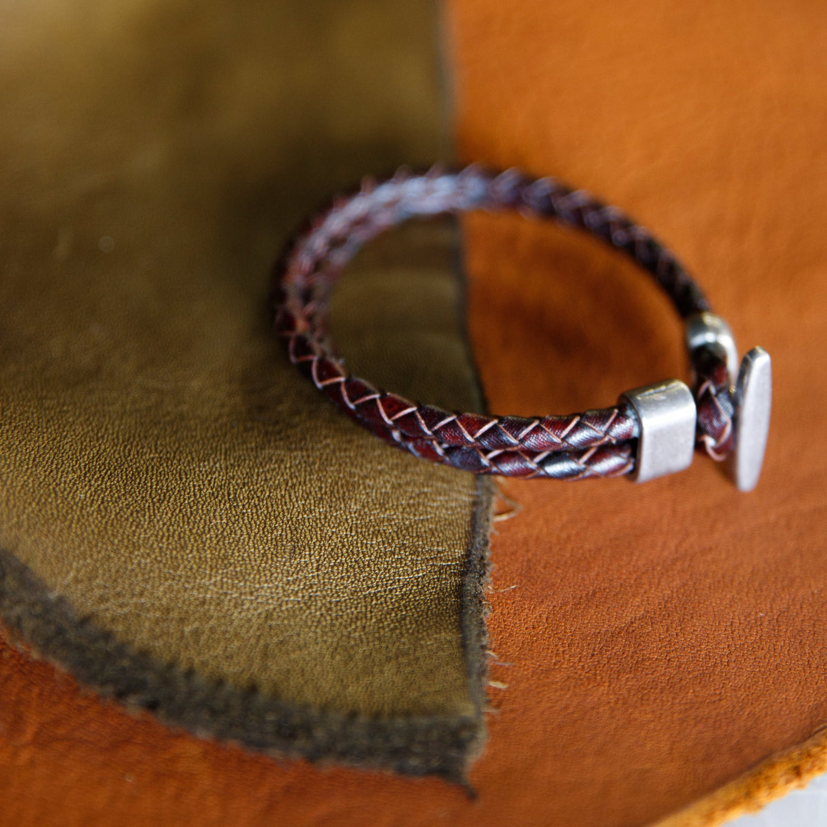 Braided Leather Bracelet - USA Made