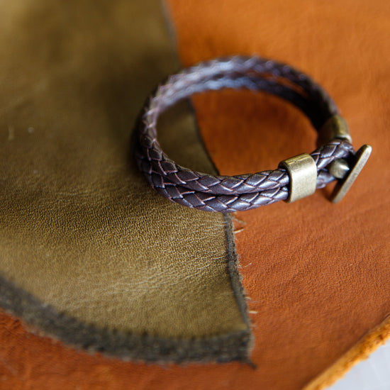 Braided Leather Bracelet - USA Made