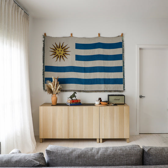 Uruguay Flag Woven Throw Blanket