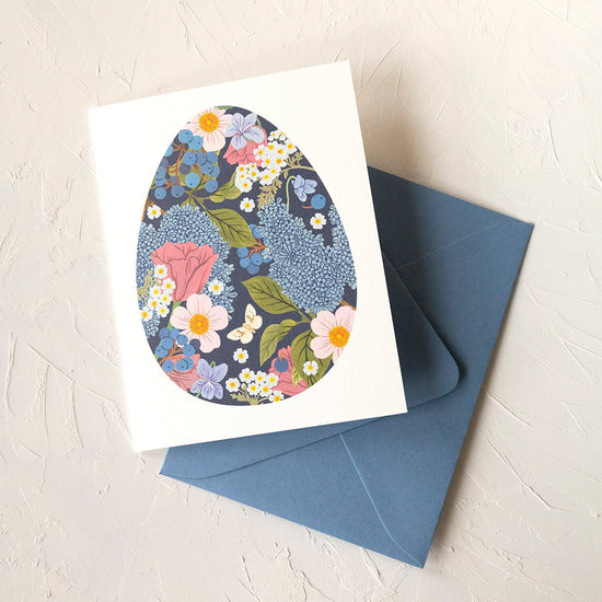 BLUE EASTER EGG |  greeting card