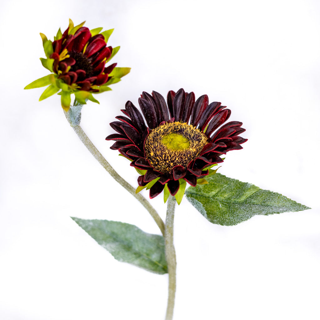 Rust Sunflower with Bud Spray Natural Touch