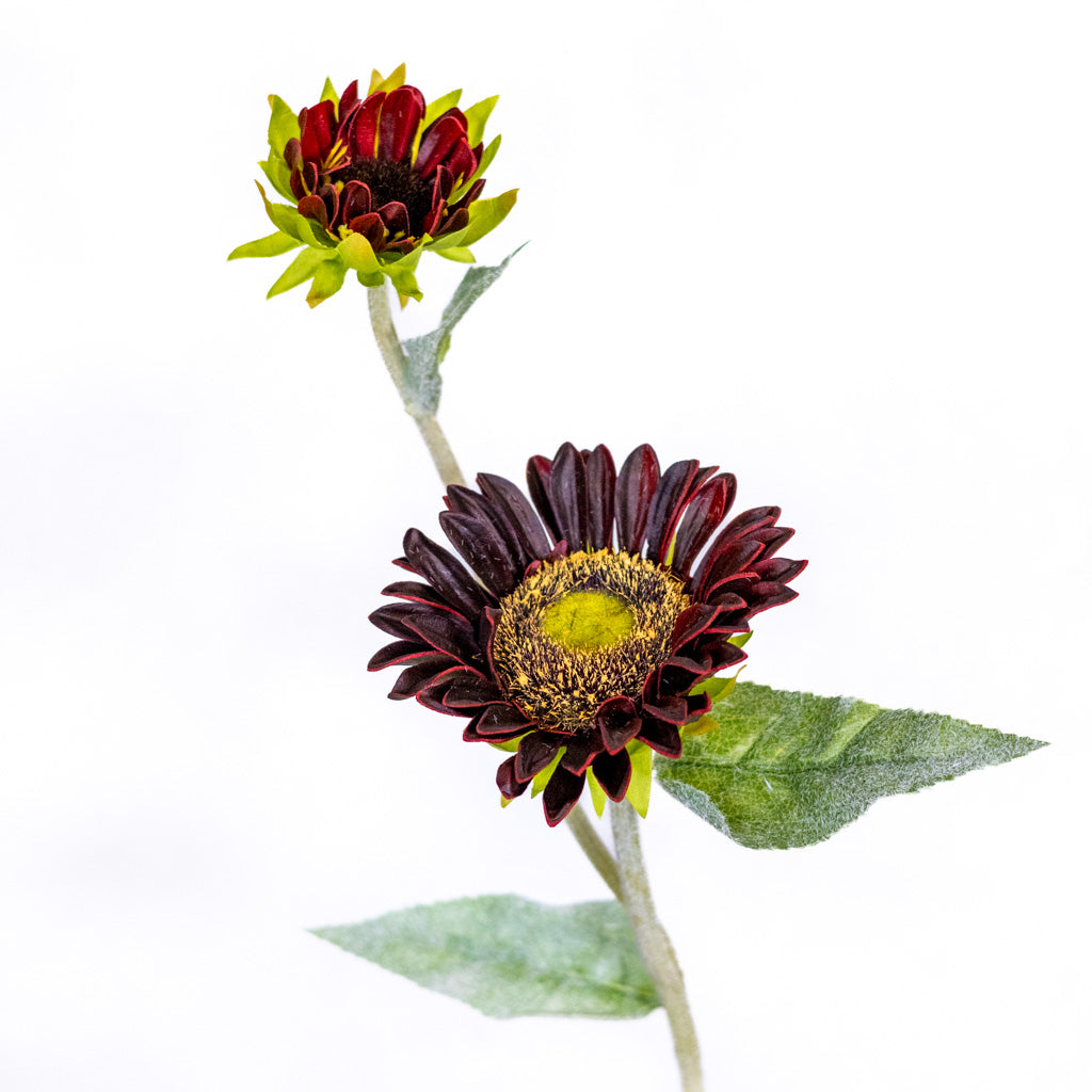 Rust Sunflower with Bud Spray Natural Touch