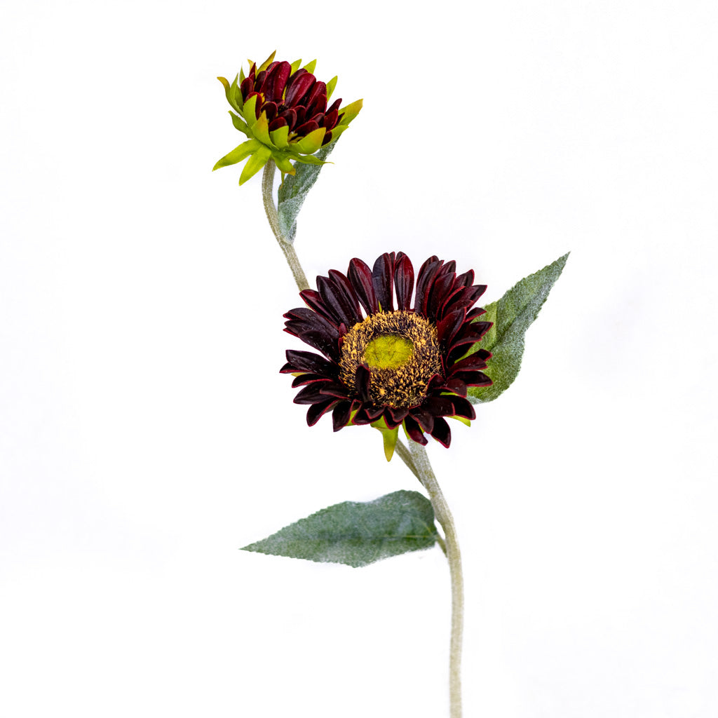 Rust Sunflower with Bud Spray Natural Touch