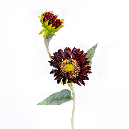 Rust Sunflower with Bud Spray Natural Touch