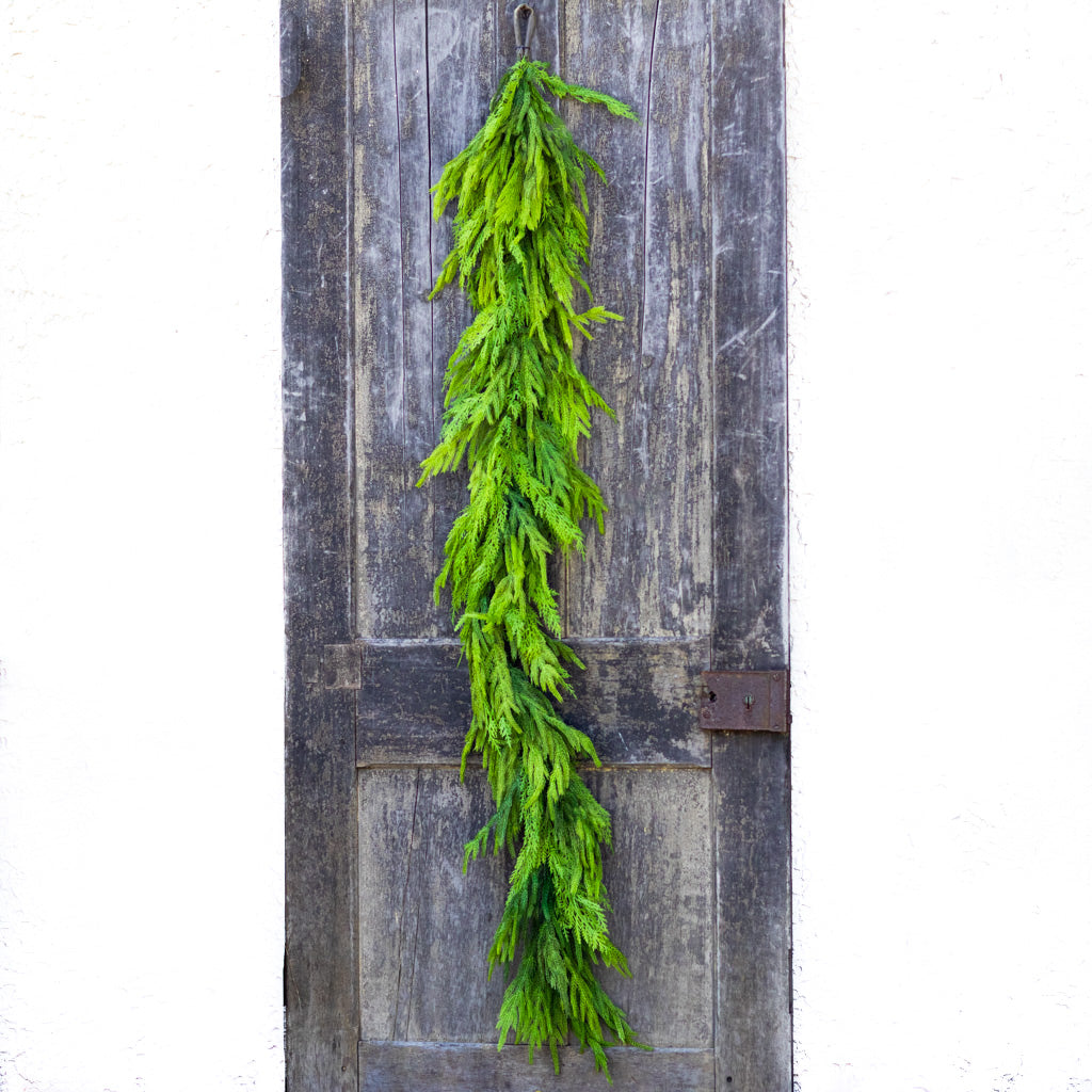 6' Woodland Evergreen Garland Real Touch