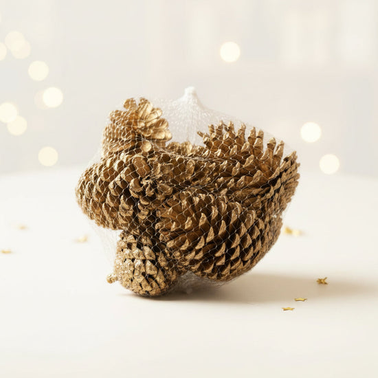 Gold Painted Pinecones