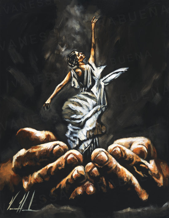Endless Dance in the Father’s Hands - Black Background