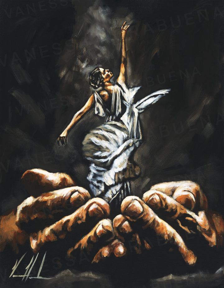 Endless Dance in the Father’s Hands - Black Background