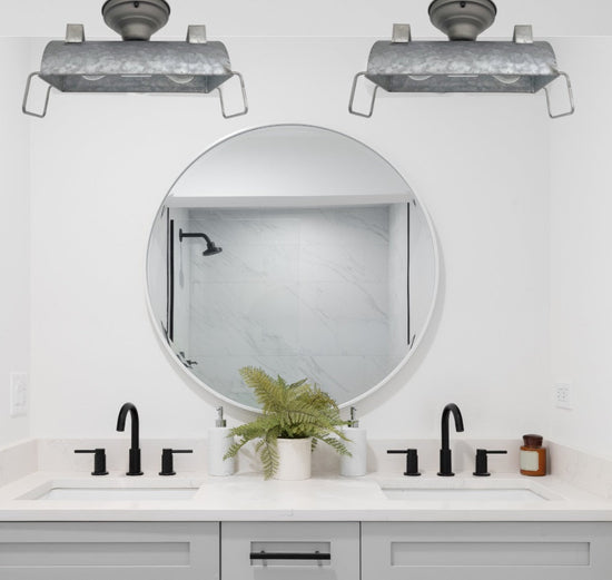 INDUSTRIAL GALVANIZED Ceiling Light Fixture