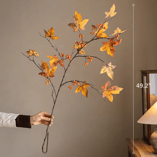 Autumn Maple Berry Branch 49.2" Tall