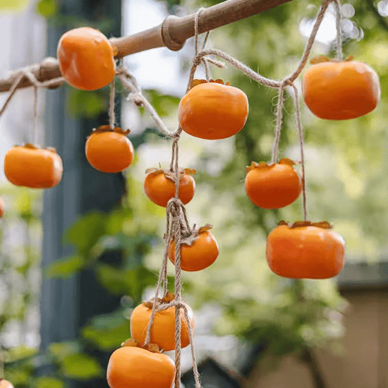 Artificial Persimmon Fruit String Decor 33.8" Long