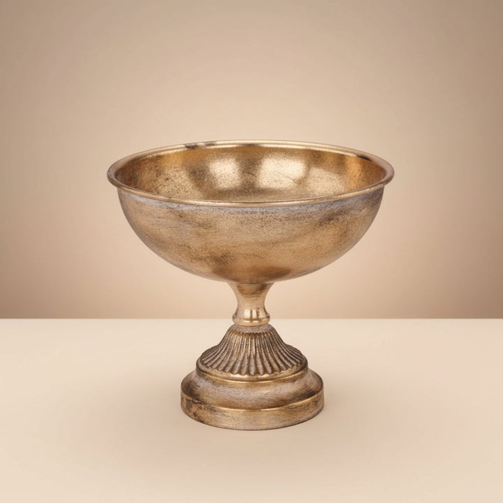 Antique Gold Tin Footed Compote