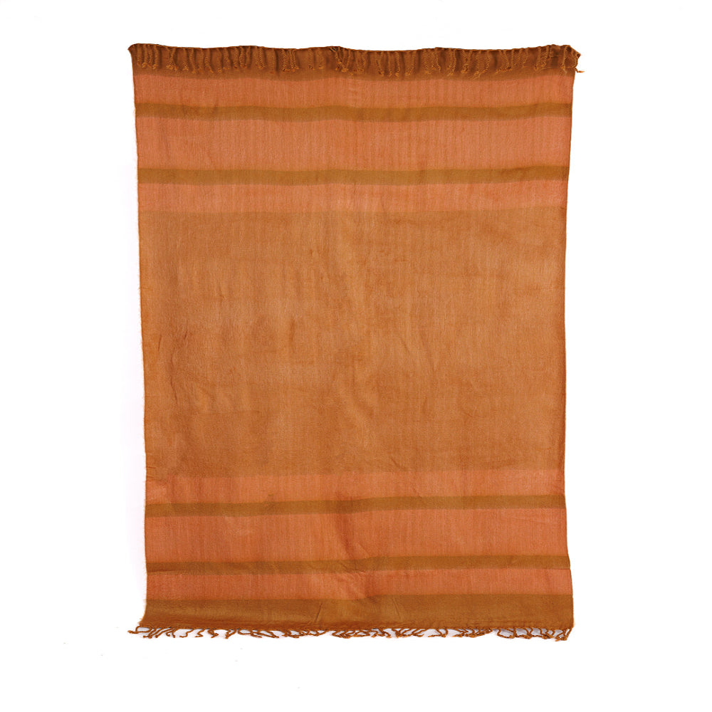 Handwoven Alpaca Throw Blanket | Copper & Coral | Kallpa Collection