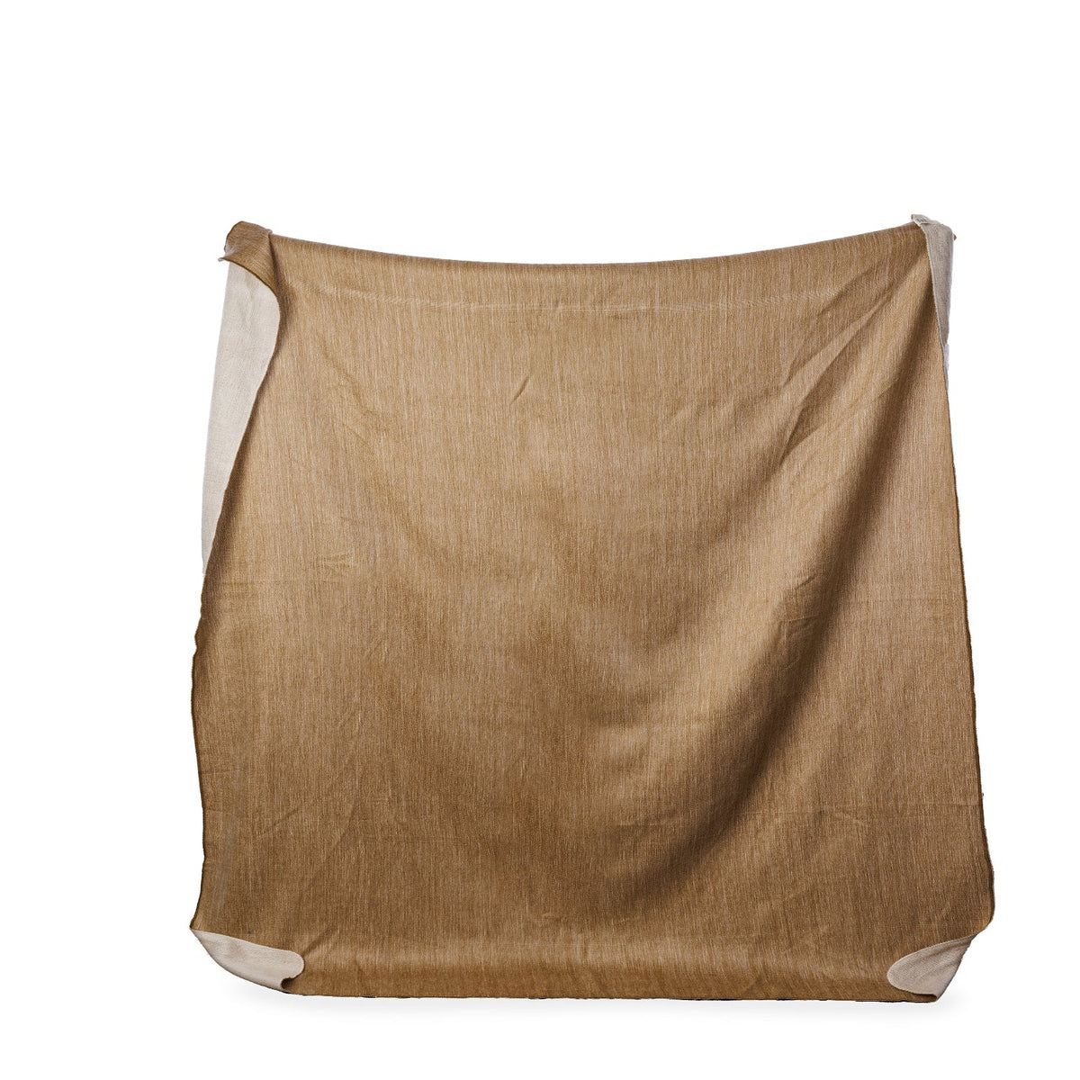 Reversible Handwoven Alpaca Throw Blanket | Camel & Cream | Kani Collection