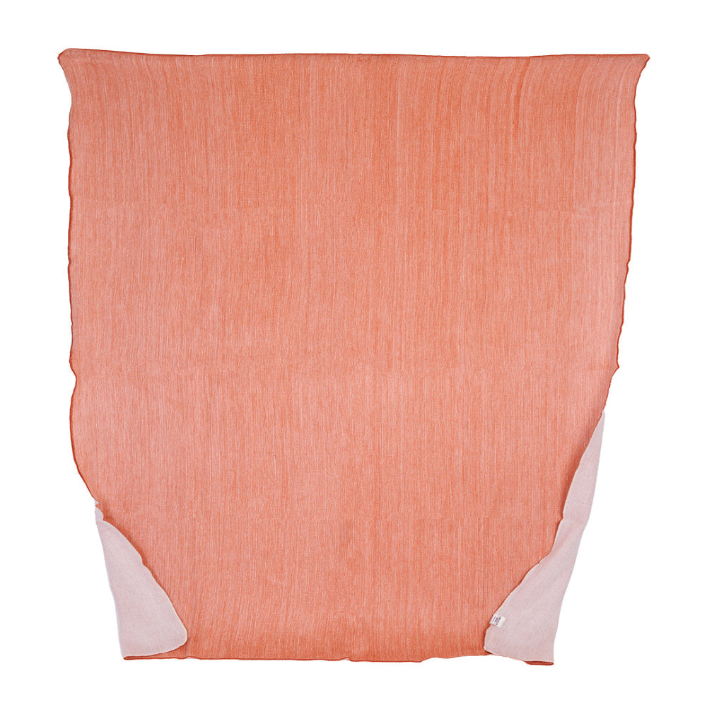 Reversible Handwoven Alpaca Throw Blanket | Melon & White | Kani Collection