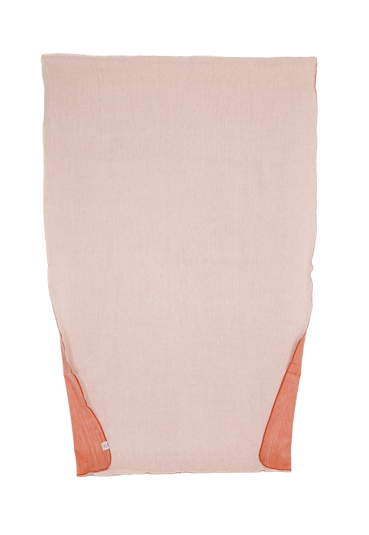 Reversible Handwoven Alpaca Throw Blanket | Melon & White | Kani Collection