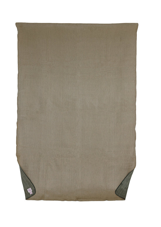 Reversible Handwoven Alpaca Throw Blanket | Khaki & Olive Green | Kani Collection