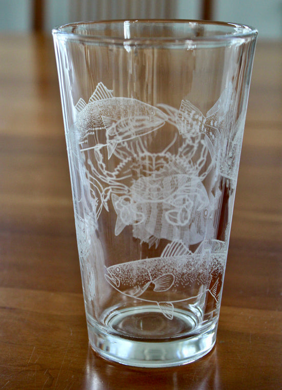 Low Country Inshore Slam - Fish Collection - Laser Engraved Glasses