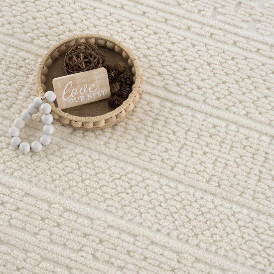 Bahar Cream Washable Area Rug