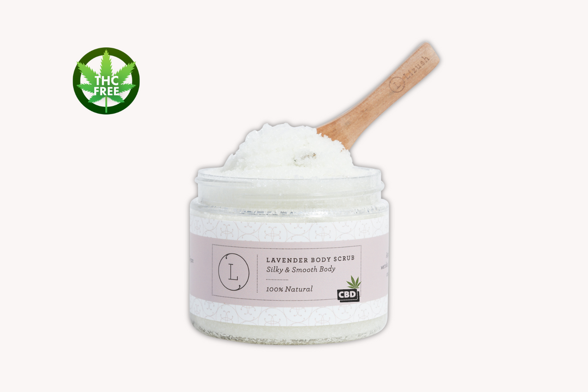 CBD Lavender Body Scrub – Natural Exfoliating Salt Scrub