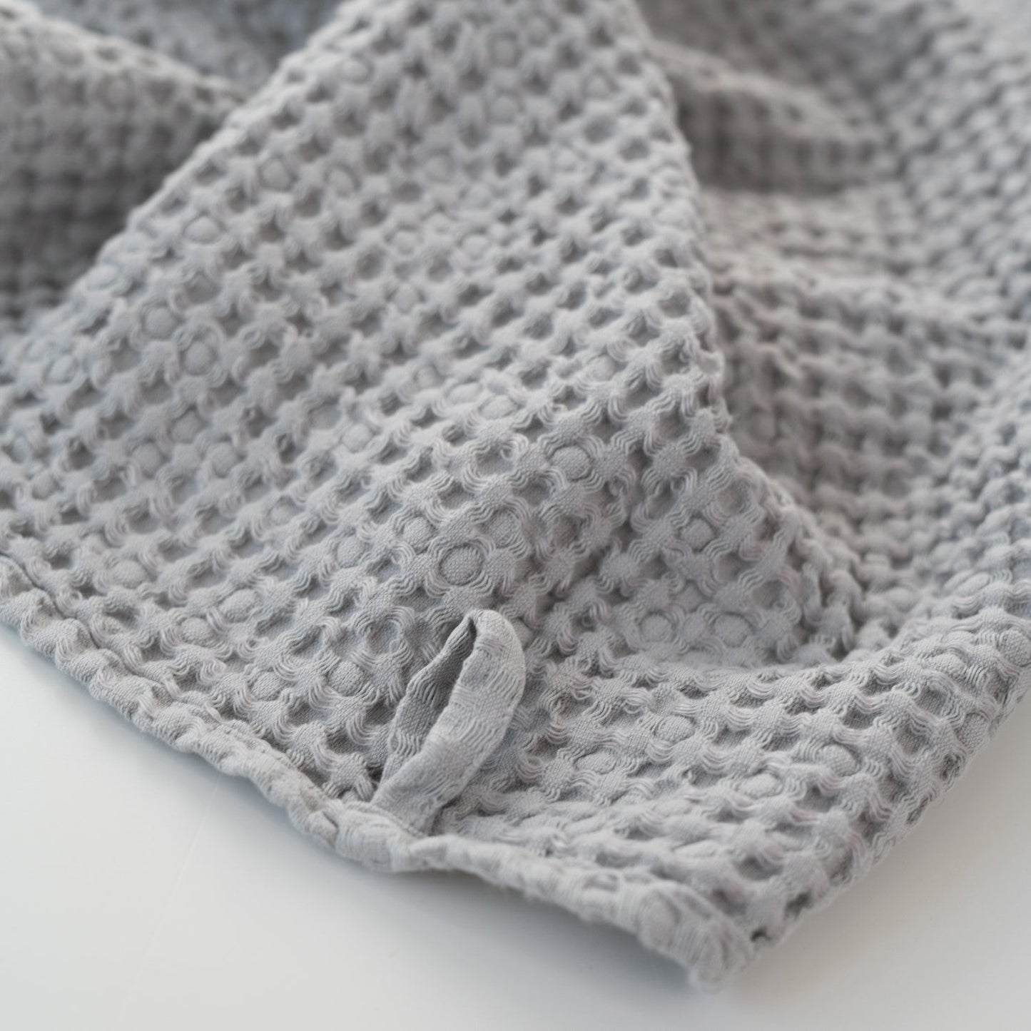 Linen Tales Light Grey Linen & Cotton Honeycomb Waffle Towel Set