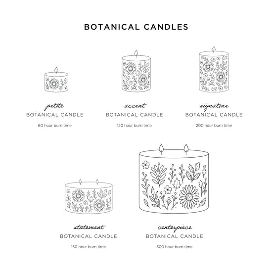 Statement Botanical Candle - Roman Lavender