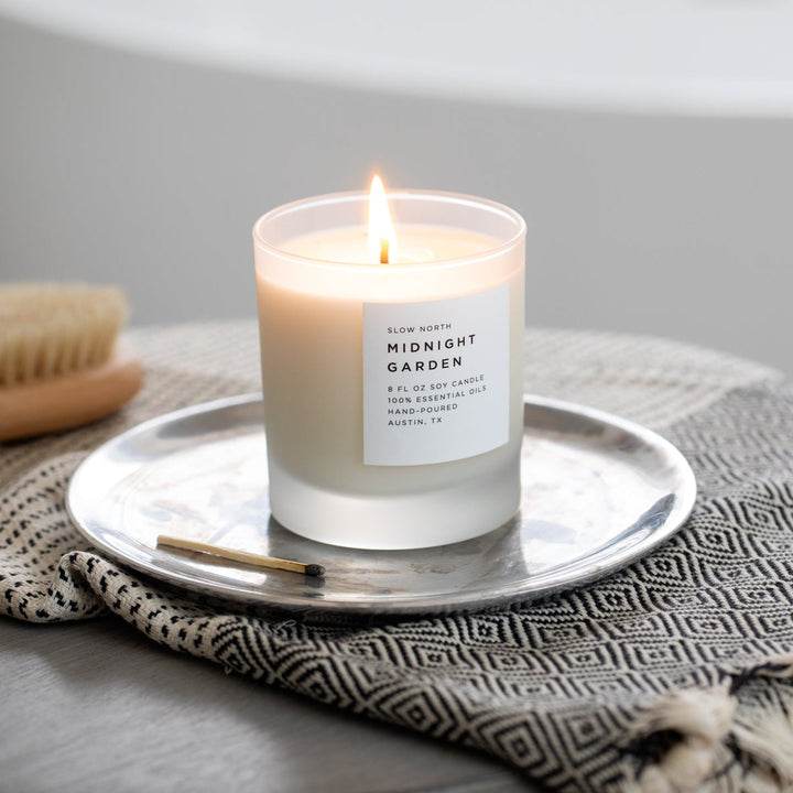 Midnight Garden - Signature Soy Candle – Lavender, Rosemary & Geranium