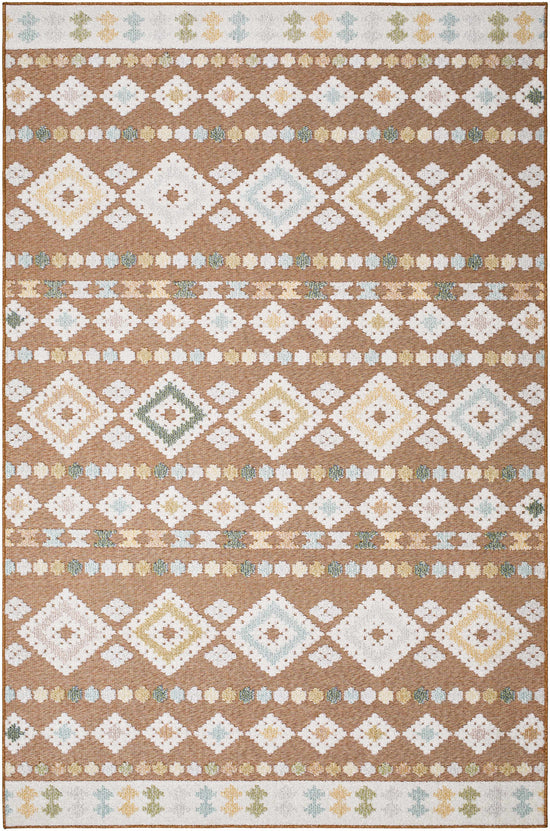 Metta Rust Outdoor Area Rug - Clearance