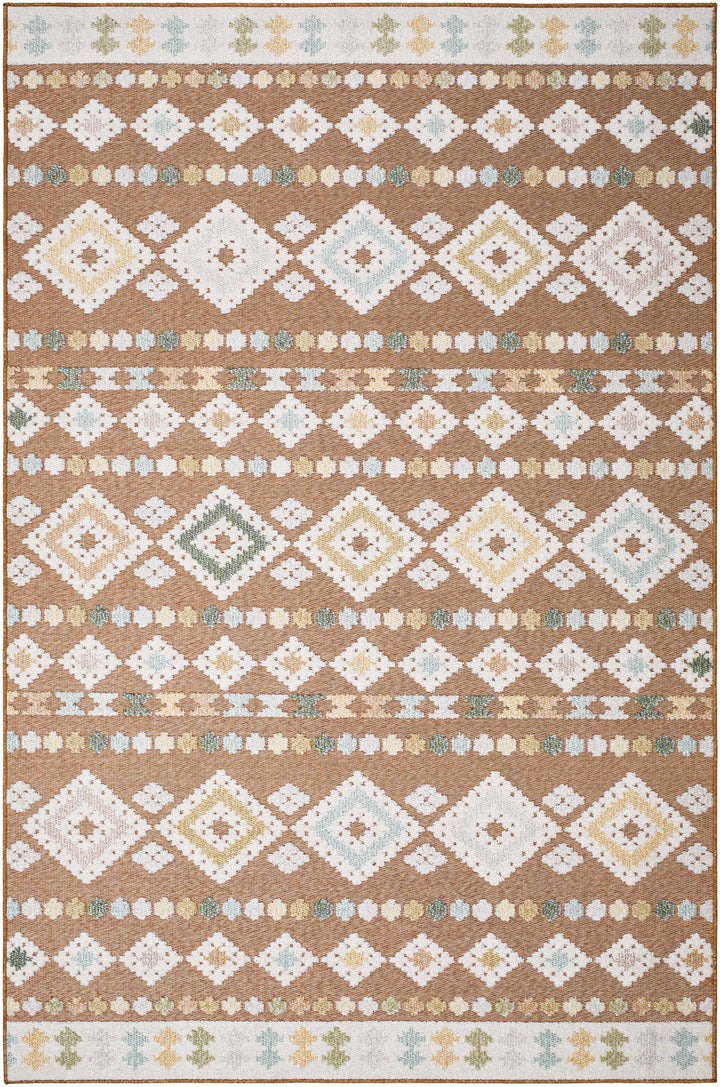 Metta Rust Outdoor Area Rug - Clearance