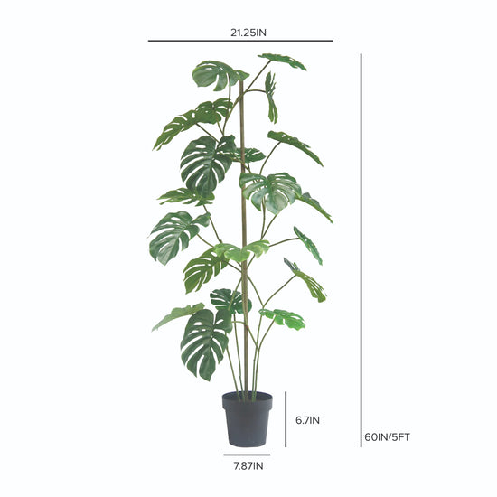 5' Artificial Monstera Tree