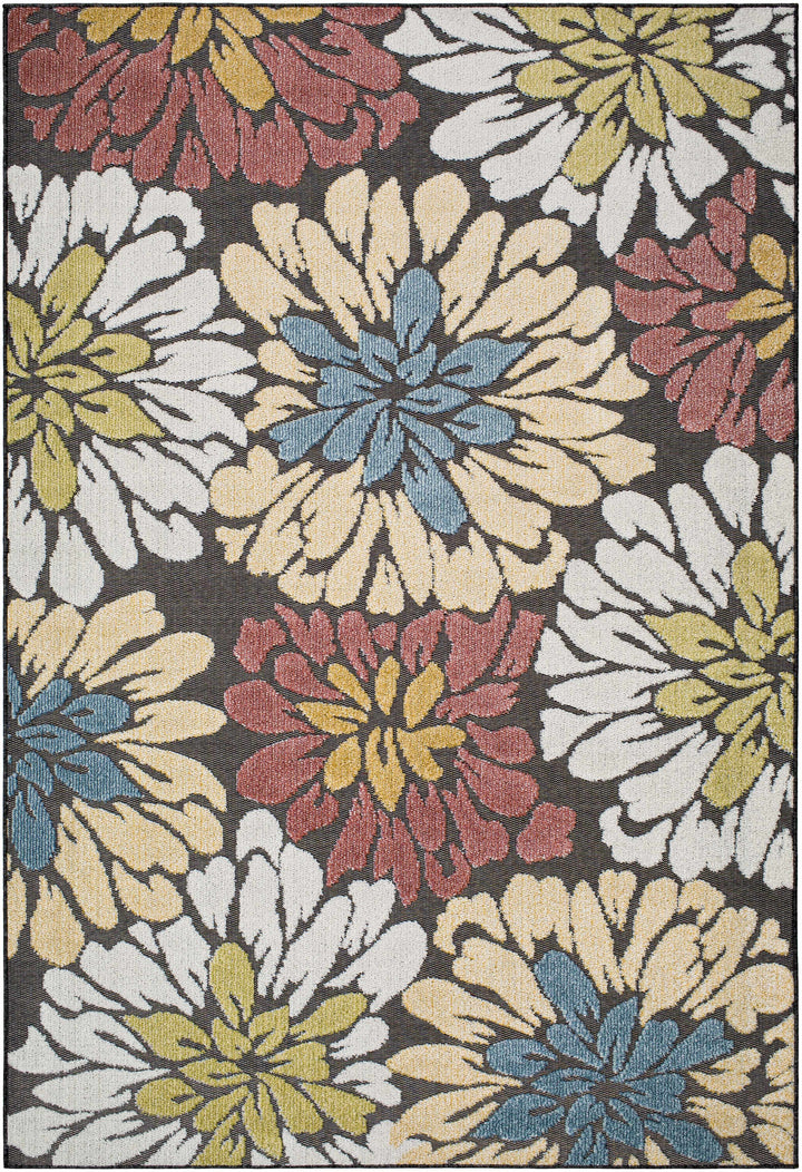 Minga Charcoal Outdoor Area Rug - Clearance