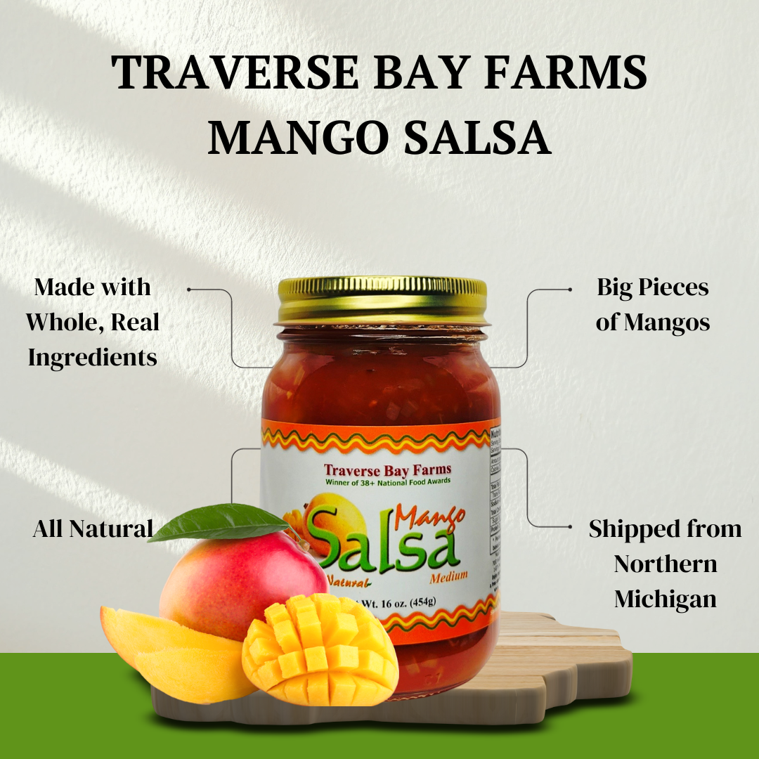 Mango Salsa - Medium, 16 oz - Fruit Salsa