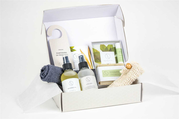 Eucalyptus Massage Gift Box – Natural Spa Set for Couples