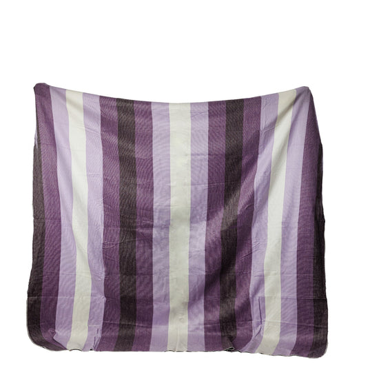Handwoven Alpaca Throw Blanket | Purple, Lavender & Cream | Nawi Collection