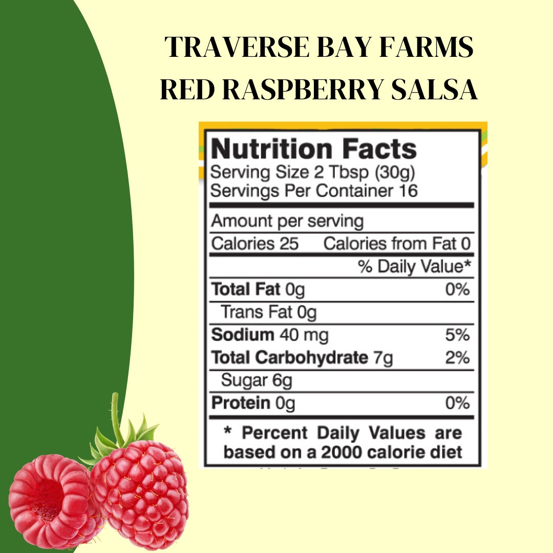 Fruity Artisan Salsa - Red Raspberry Salsa - Medium, 16 oz