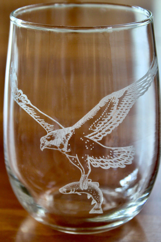 Osprey Laser Engraved Glasses - Coastal Gift