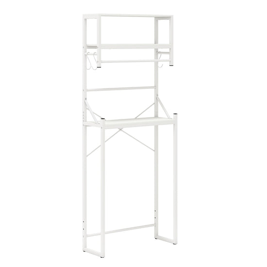 Over the Toilet Storage Rack 3-Tier Over Toilet Bathroom Organizer with Towel Holder-White
